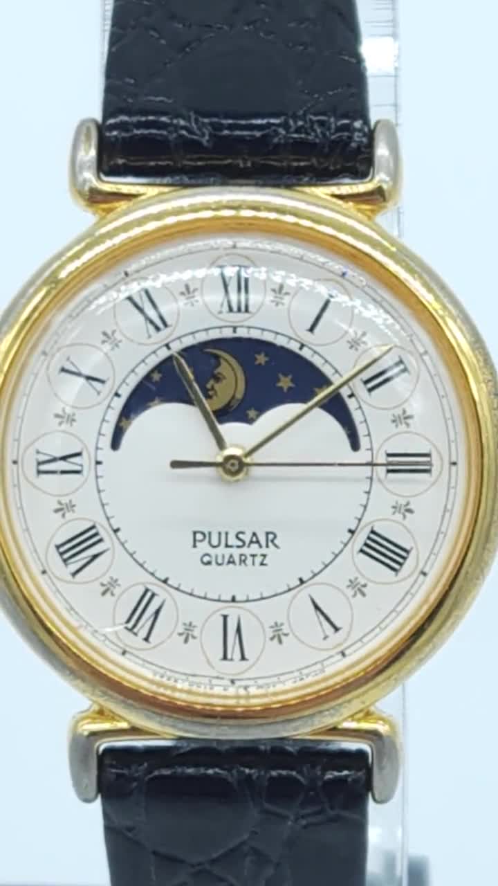 PULSAR（by SEIKO） Vintage Lady's Awesome Pulsar by Seiko Moon Phase Day Sun