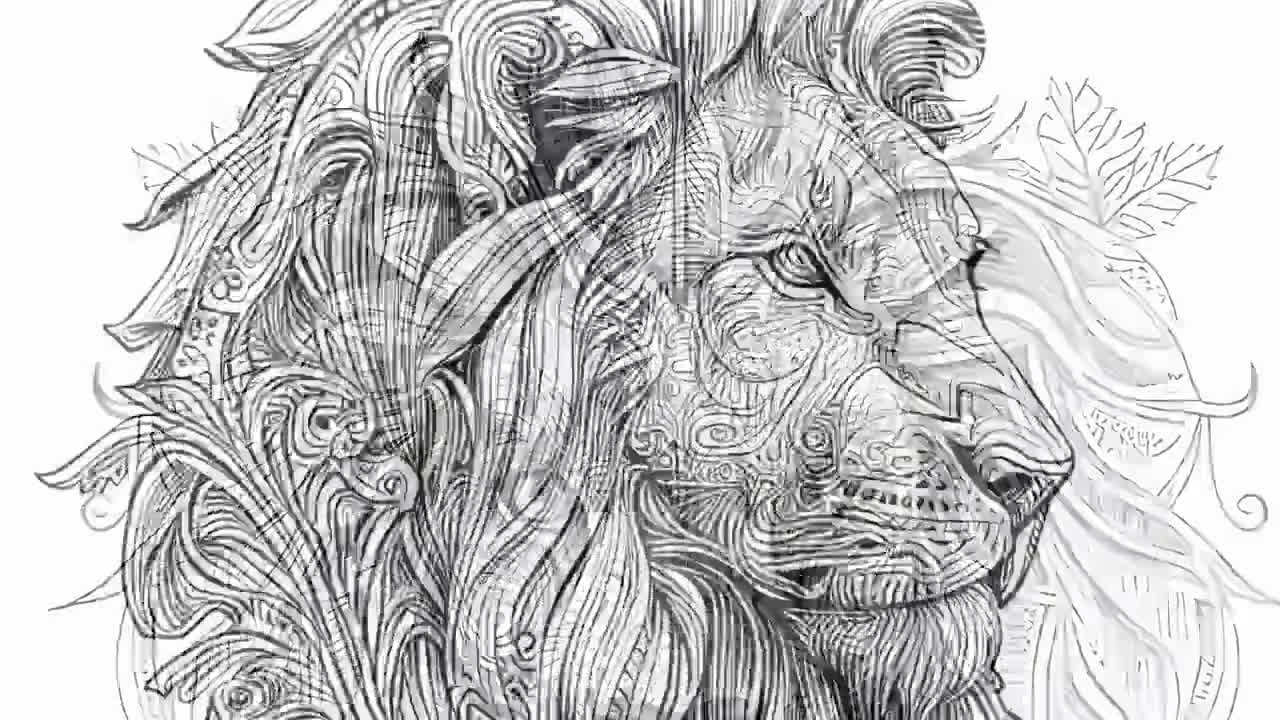 Lion Doodle Printable Coloring Book Page – Artistry By Lisa Marie