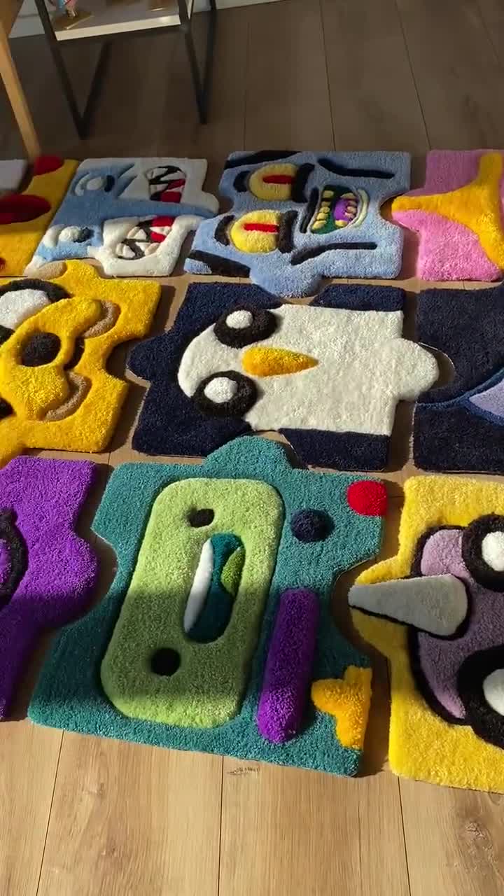 手作りのタフティングパズル3Dラグ、ユニークなホームデコレーション