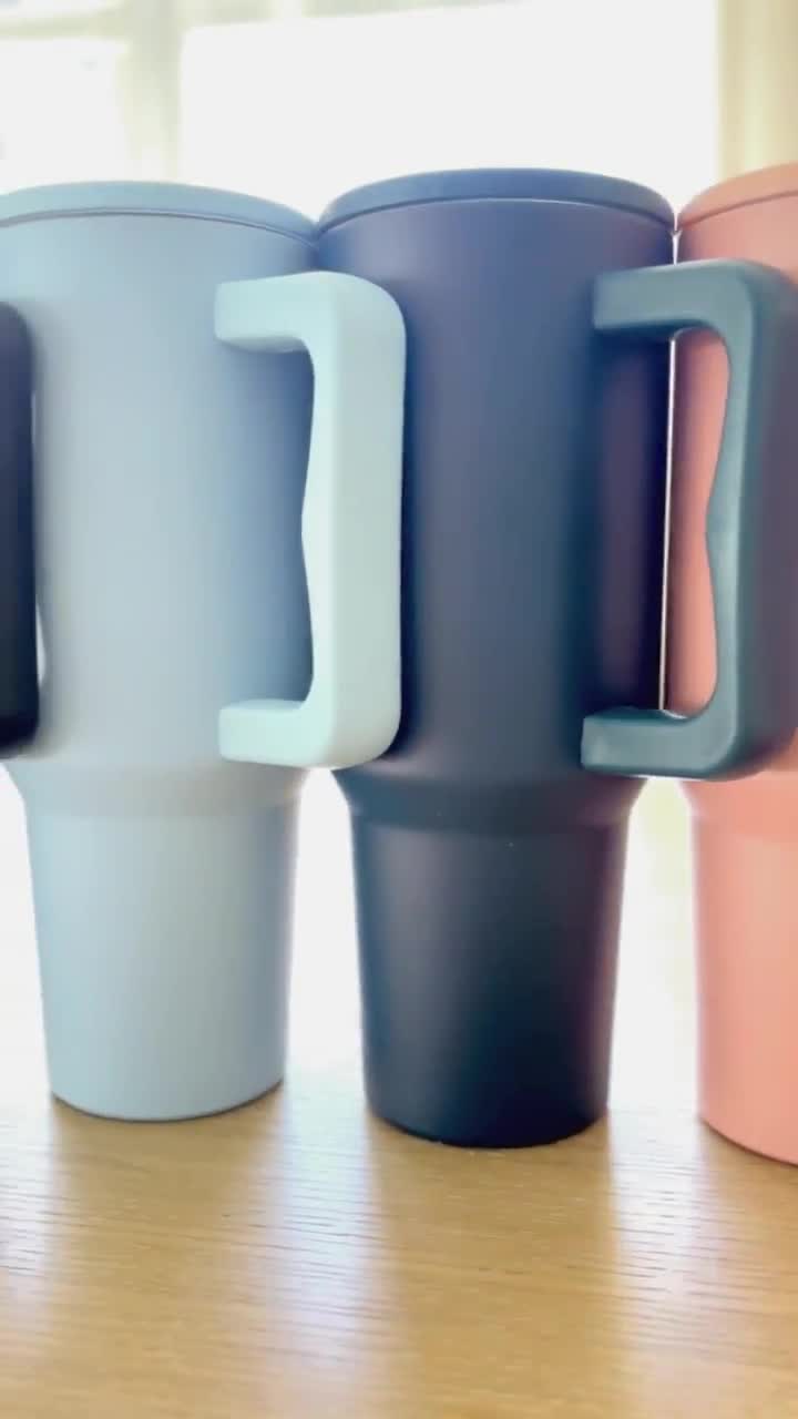 Personalized 40oz Insulated Tumbler: Engraved Rainbow Cup With Handle video poster