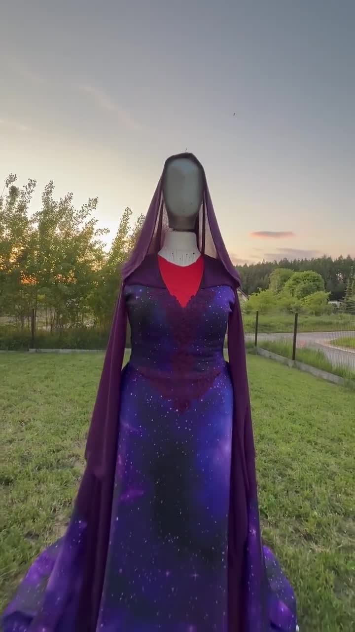 purple galaxy wedding dress Galaxy Cake by Chotronette
