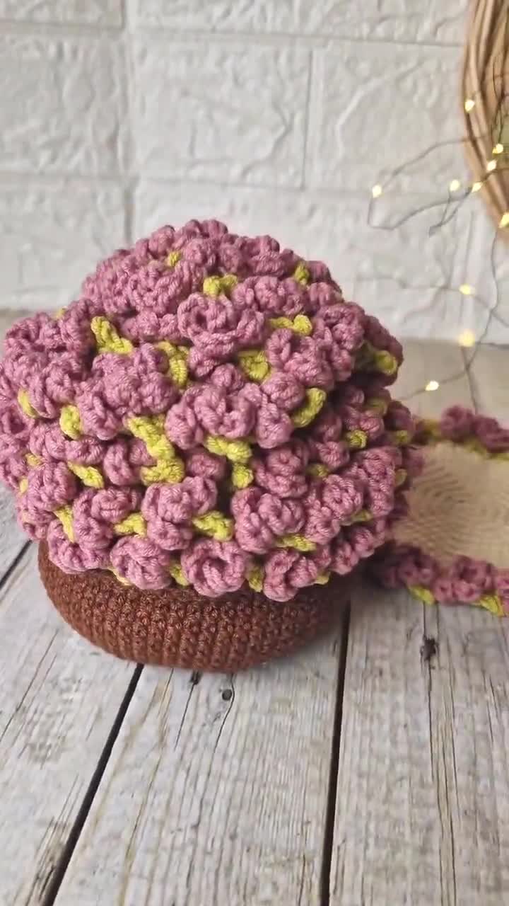 かぎ針編みの花のコースター（ポット柄）（英語） - Etsy 日本