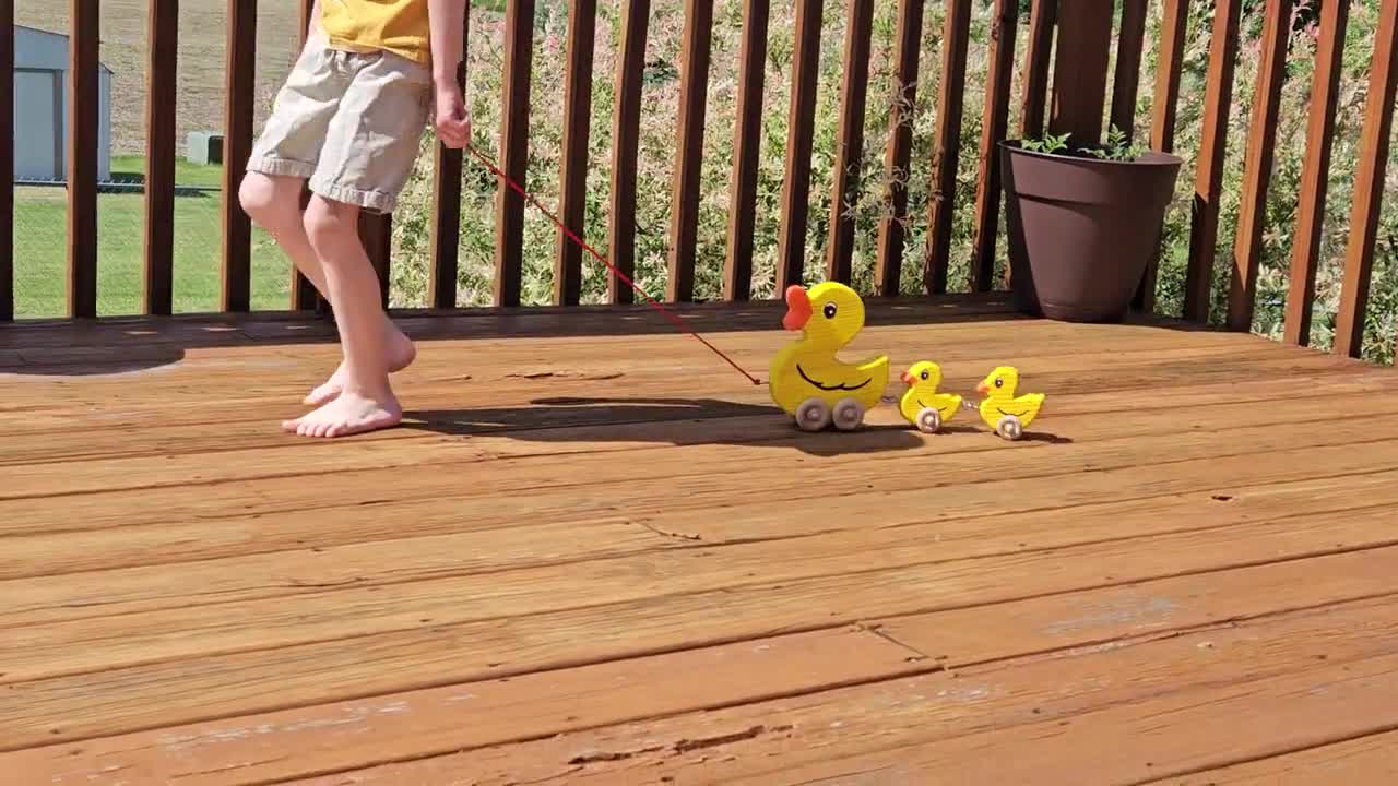 EverEarth Pull-along Duck EE32587 Pull-along Duck In Legno Per Bambini Dai 18 Mesi In Su