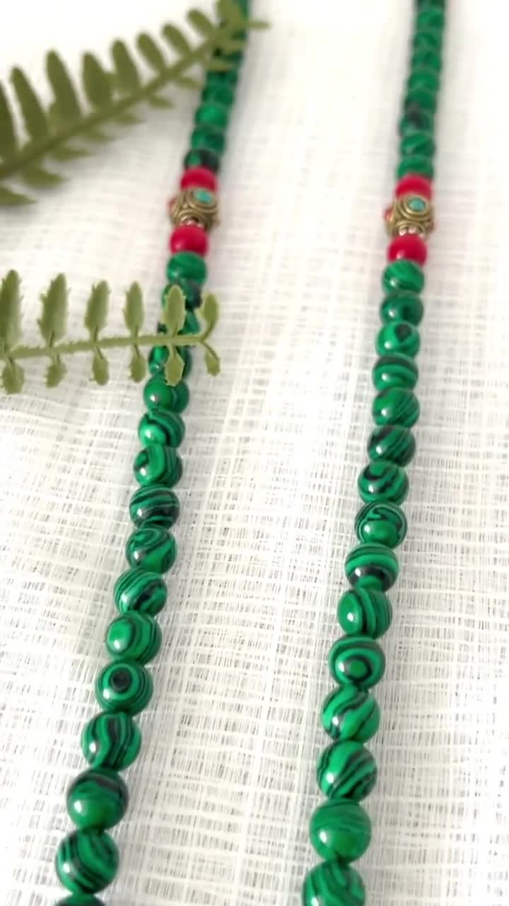 Collana Mala Tibetana 108 Perline In Pietre Naturali 6 Mm - Ametista, Lapislazzuli, Occhio Di Tigre - Unisex 68 Cm