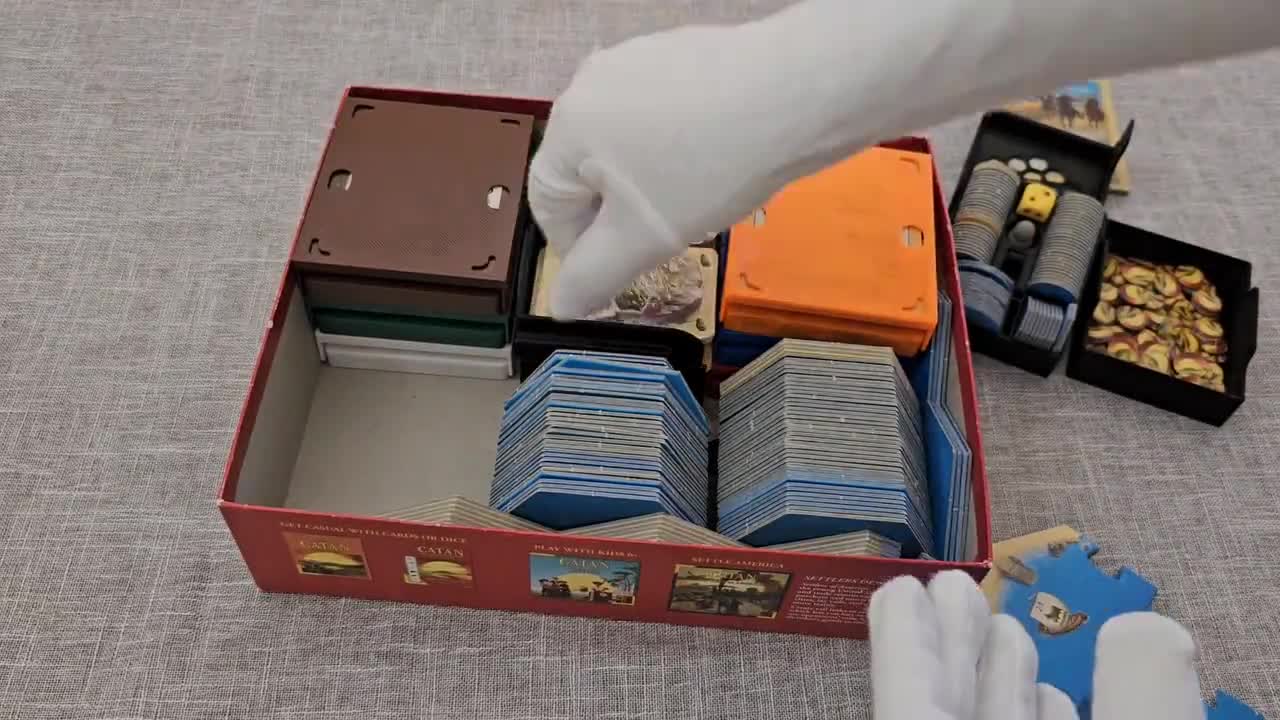 カタン用オーガナイザー + シーファーラーズ + 6人用拡張カード