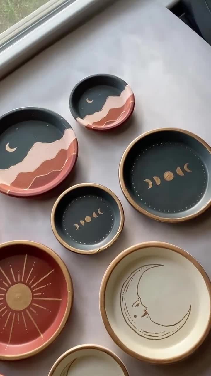 Key Tray Bohemian Trinket Tray Terracotta Clay Jewelry Tray