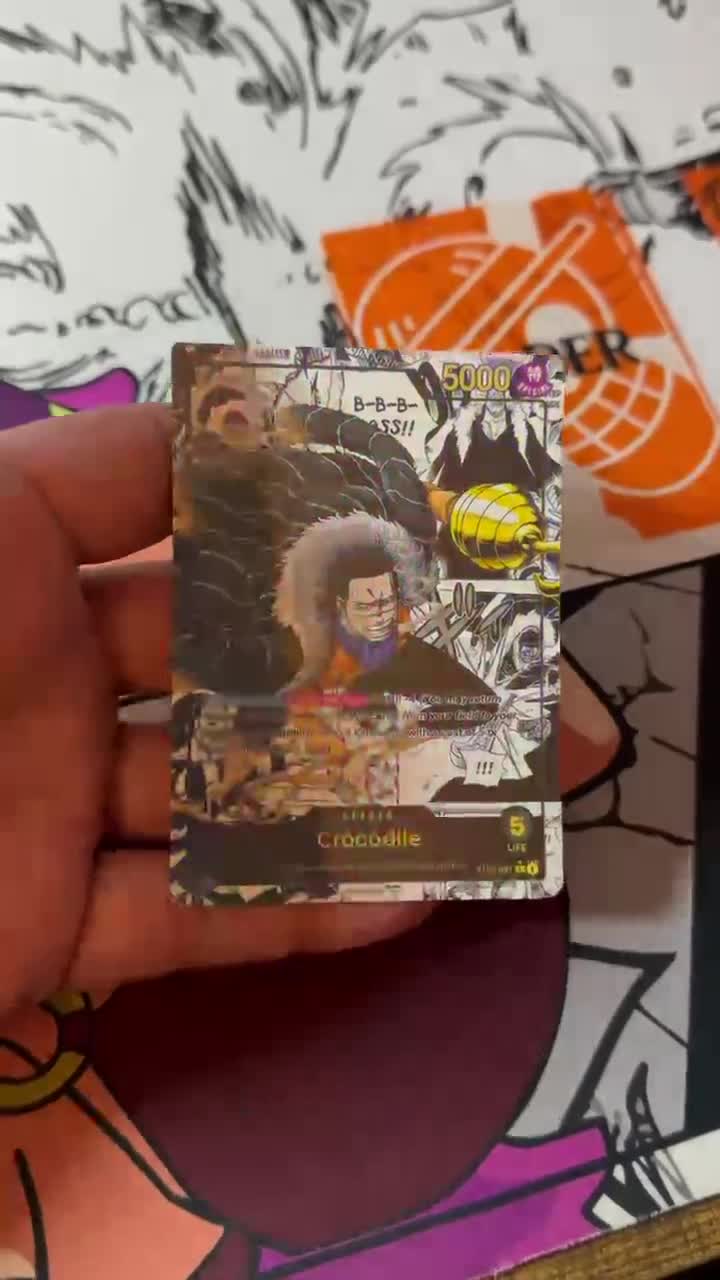 Crocodile Custom Leader Manga - Blue ST03 - Holographic Handmade