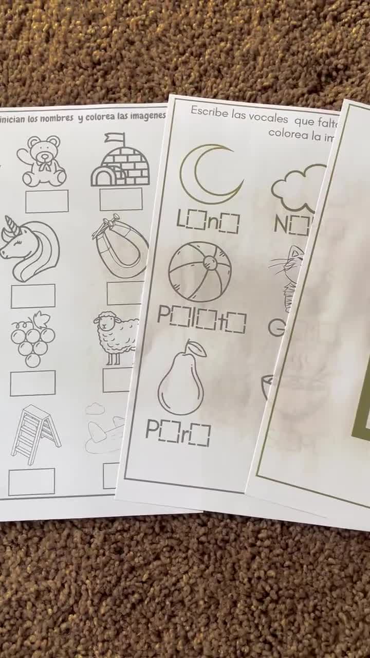 Las Vocales Spanish Vowels Activities And Worksheets Tpt