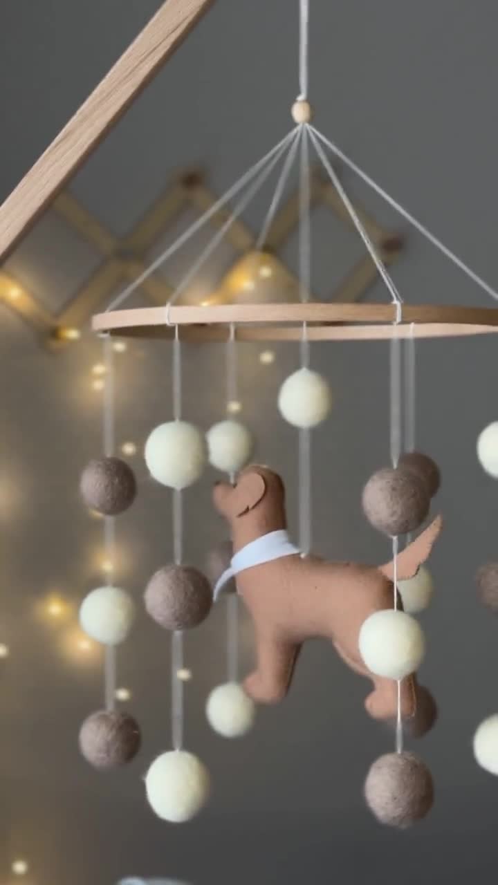 Lit Bebe Baby Crib Mobile Space Crib Mobile Wooden Mobile Wool