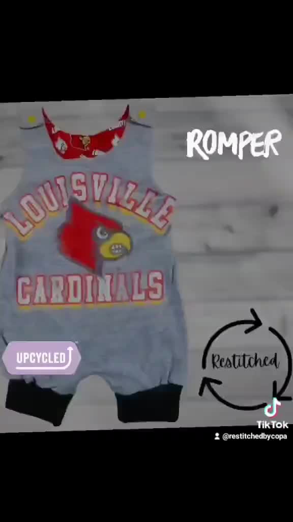 Buy Louisville Cardinals Shorts Romper 18-24 M Upcycled Baby Online in  India 