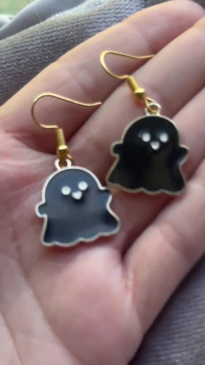 Orecchini Pendenti Fantasma Per Halloween – Simpatici Ciondoli In Resina 3D Con Fiocco E Stelle - 5