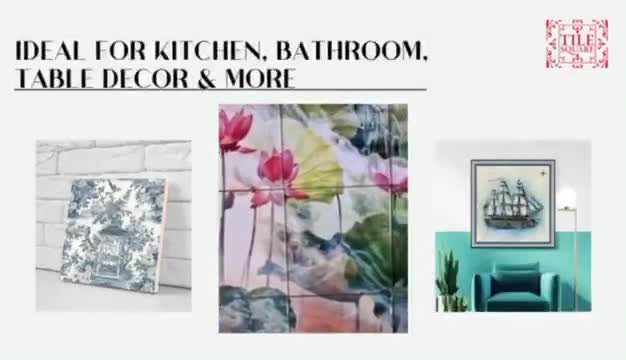 ウミガメのモザイクタイル壁画：海の壁アートバックスプラッシュ