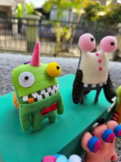 MG0060 5匹のモンスターギャングかわいい手作り、かわいい小さな