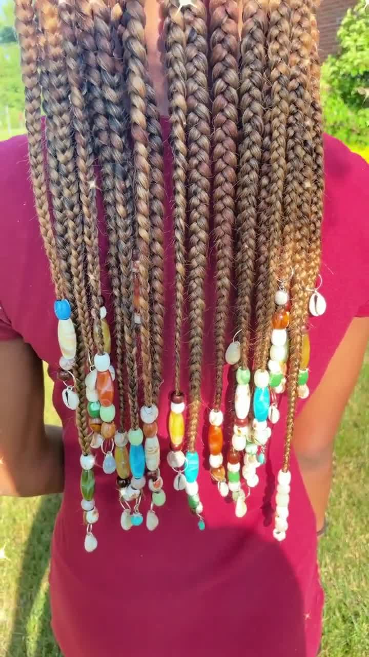 Marble Hair Beads & Cuffs 