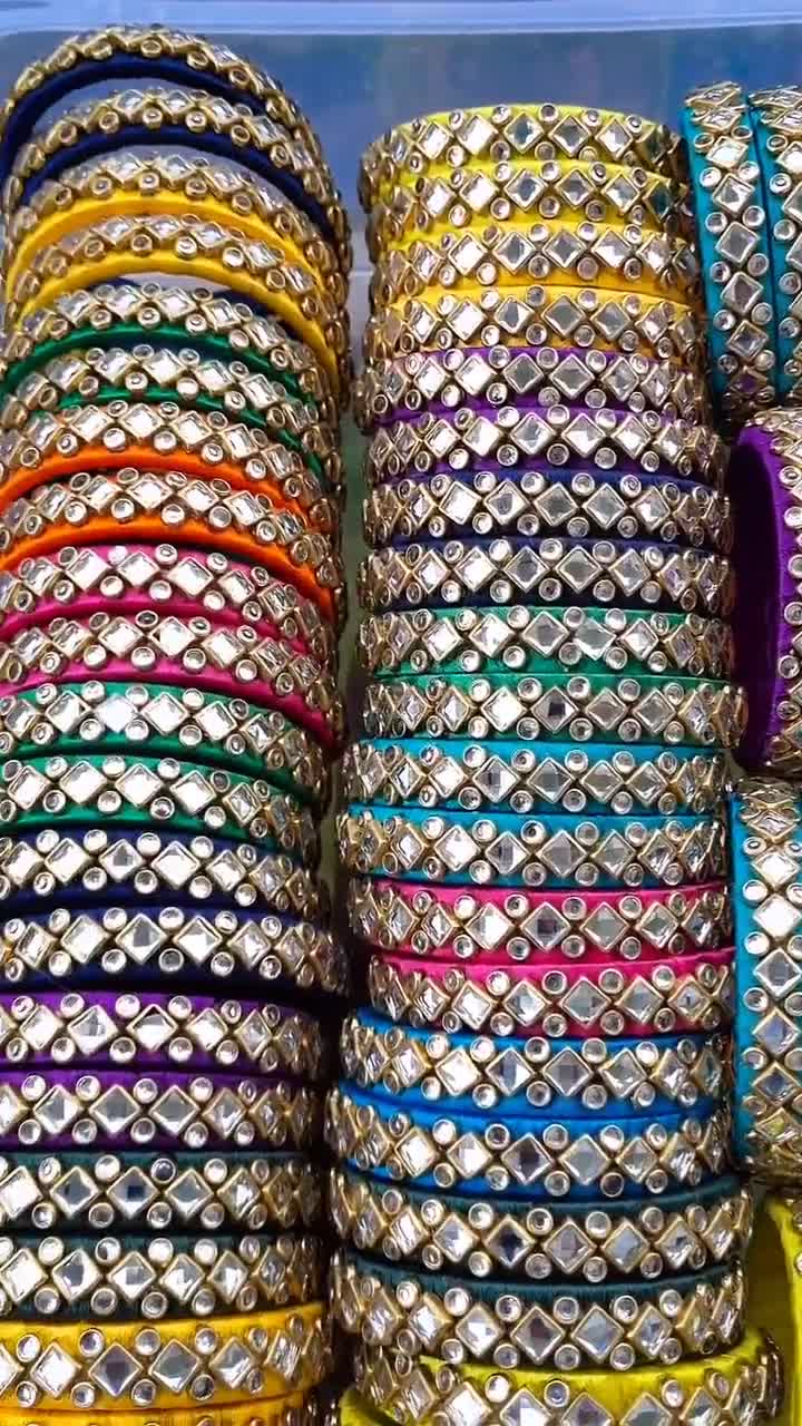 Bulk Order • Silk Thread online Indian Bangles • Assorted Zari Bangles • Wedding Gifts • Henna Gift • Bridal Shower gift • Indian Party favors