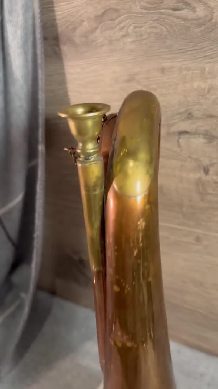 Corne De Chasse En Laiton Et Cuivre - Instrument De Musique Style Classique, Neuf