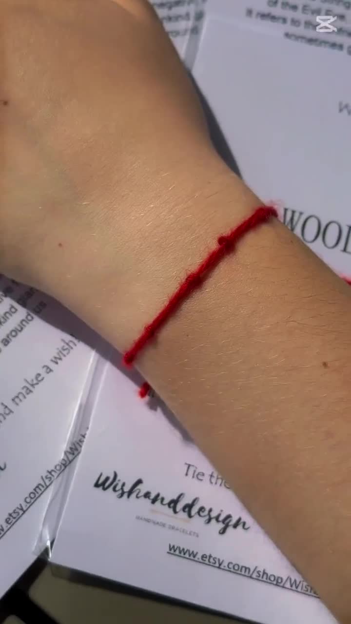 GOS Best Supplies Bracciale A 7 Nodi Rosso Kabbalah Protezione Male Occhio Per Coppie E Amicizia, Regolabile Filo Rosso Per Donna E Uomo - Foto 8
