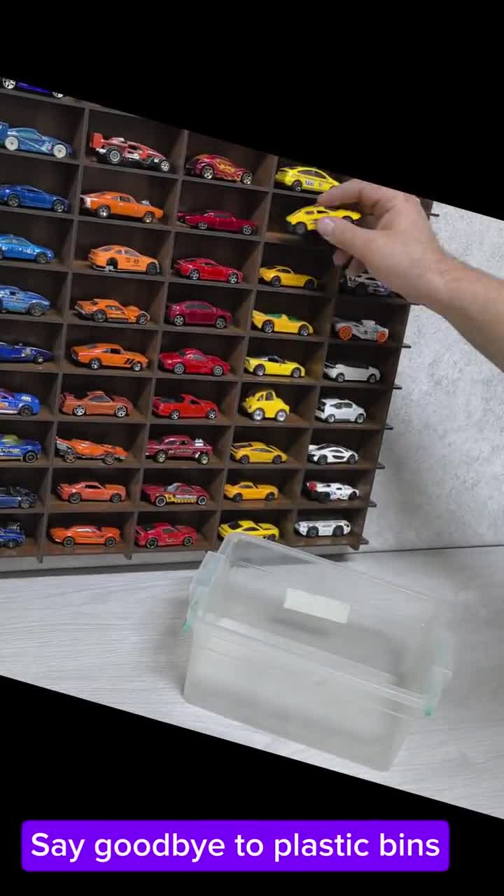 1:64 Spielzeugauto Wandregal Für 100 Autos | Auto-Vitrine