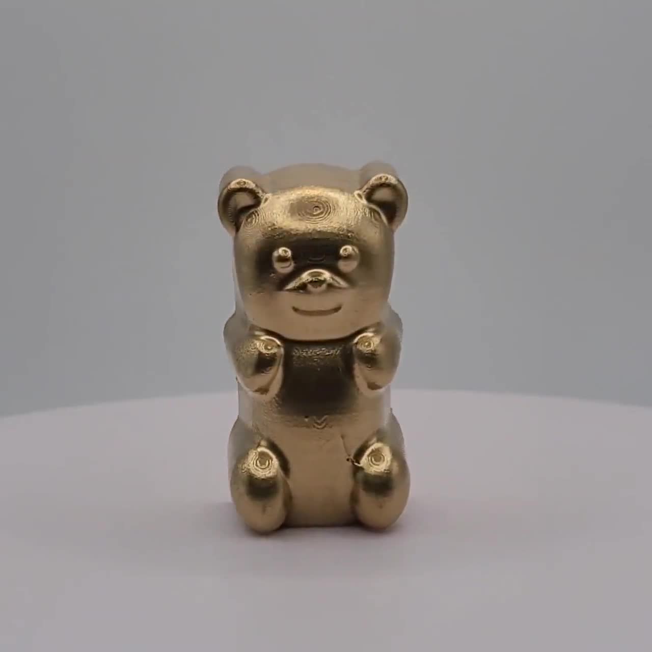 Gummy Bear Gold 3D Printed Miniature Mini Figure Figurine Gift Desk Cute  Meme Animal Collection Decoration 