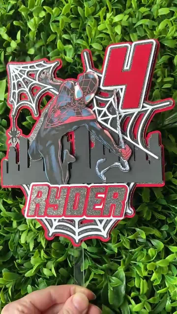 Adorno para tarta de Spider-Man de Miles Morales de Spiderverse video poster