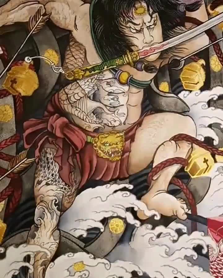 Chojun (samurai Kuniyoshi Suikoden Irezumi) - Etsy