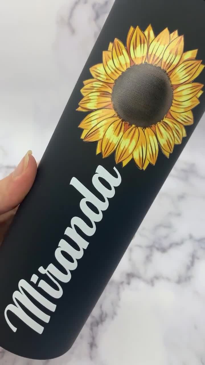 Sunflower Tumbler Sunflower Cup Sunflower Water Bottle Sunflower Gifts  Bridesmaid Tumbler Bachelorette Tumblers Gift for Her 