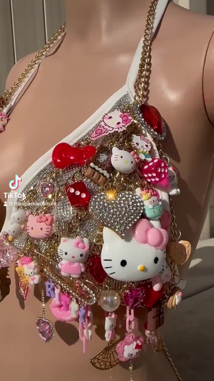Saweetie's Hello Kitty Charm Bra Top