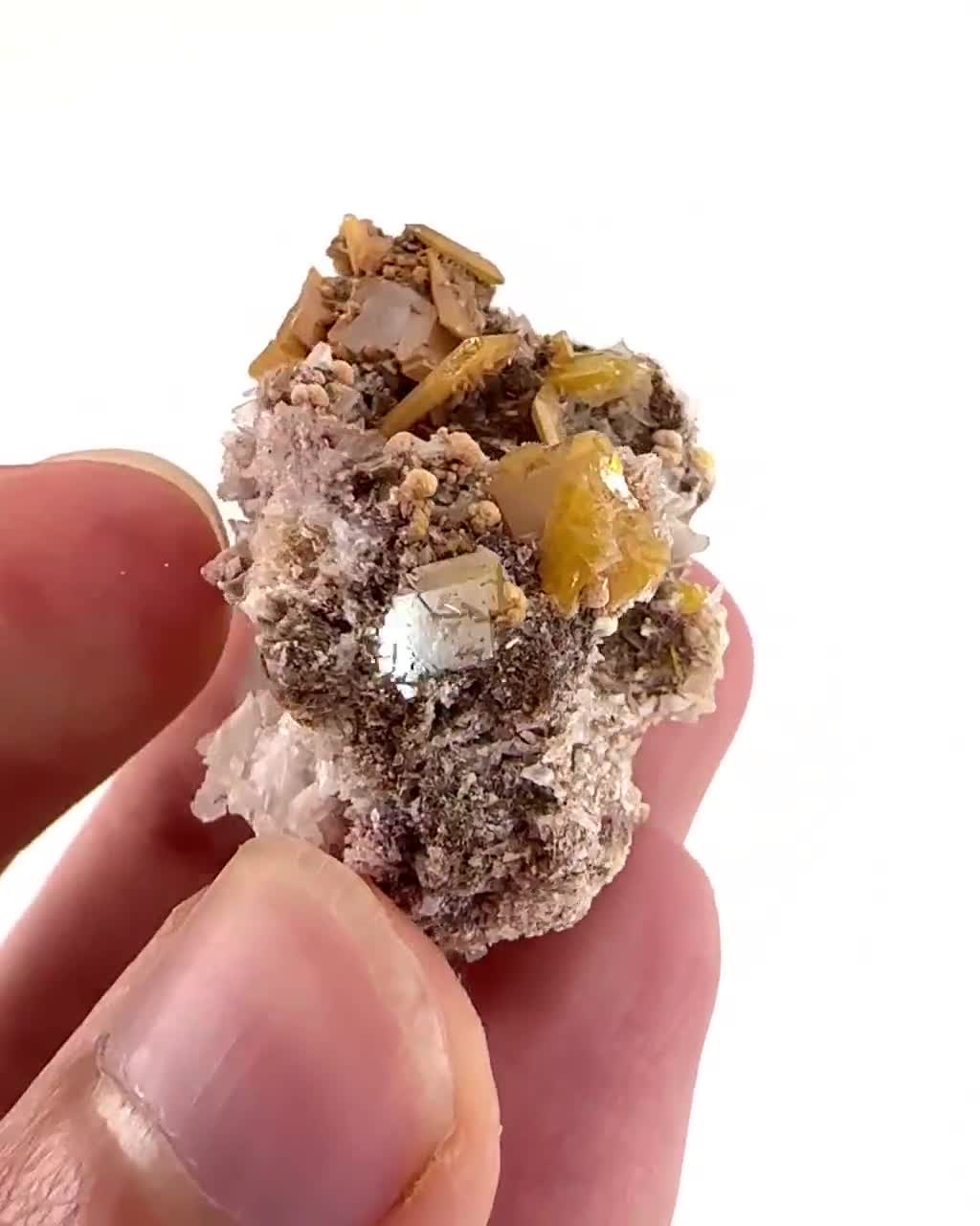 ウルフェナイトとミメタイトの鉱物標本 | ラ・モリタ鉱山（メキシコ