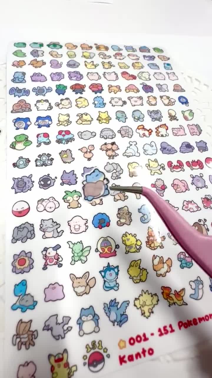 ポケモン第1世代 001-151 ビニールステッカーシート | ミニステッカー