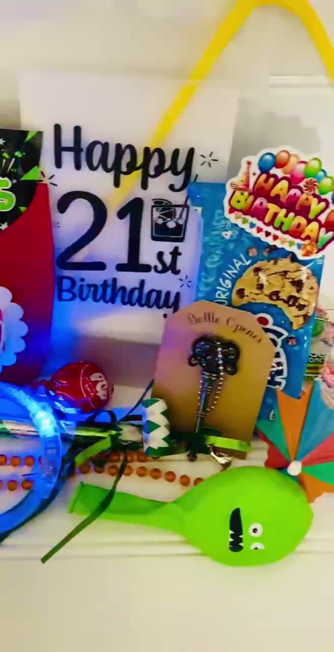 21st Birthday Box, Happy Birthday, Finally Legal, Finally 21, Twenty One,  Twenty-First Birthday, Gifts for Him, Gifts for Her