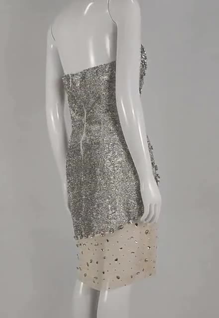 Crosley Single Row (Silver) Rhinestones Dress Straps, Women's, Size: 18
