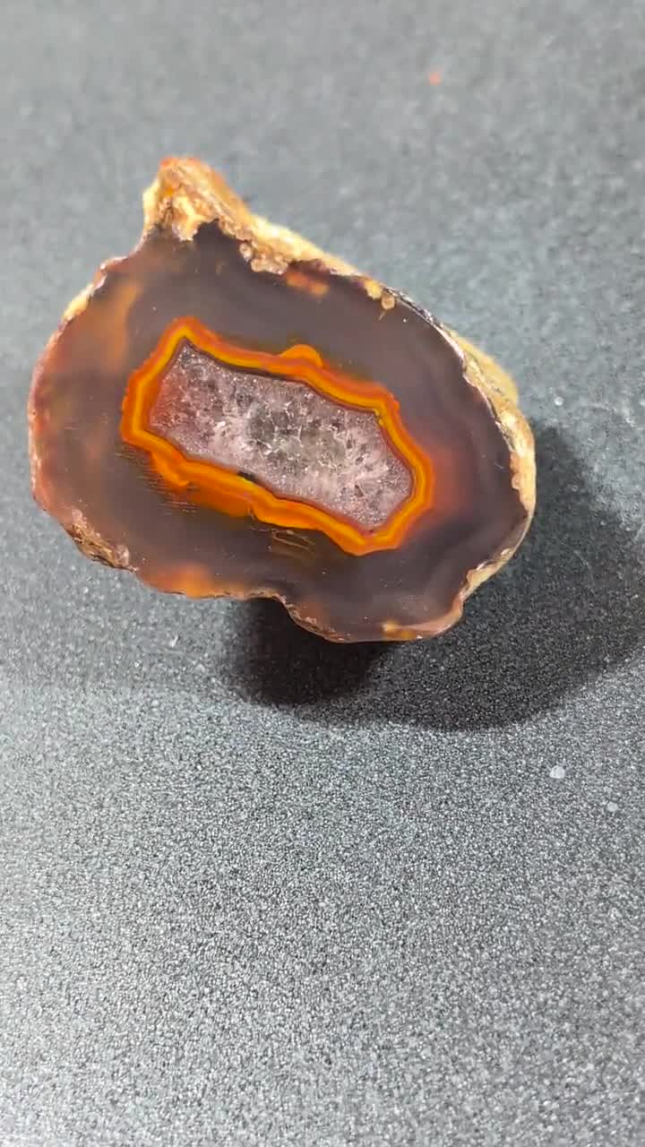 コンドルアゲートコレクター標本：鏡面研磨縞状アゲート