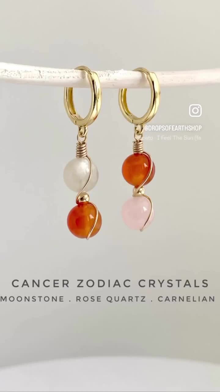 Carnelian and Moonstone on 2024 14K gold.