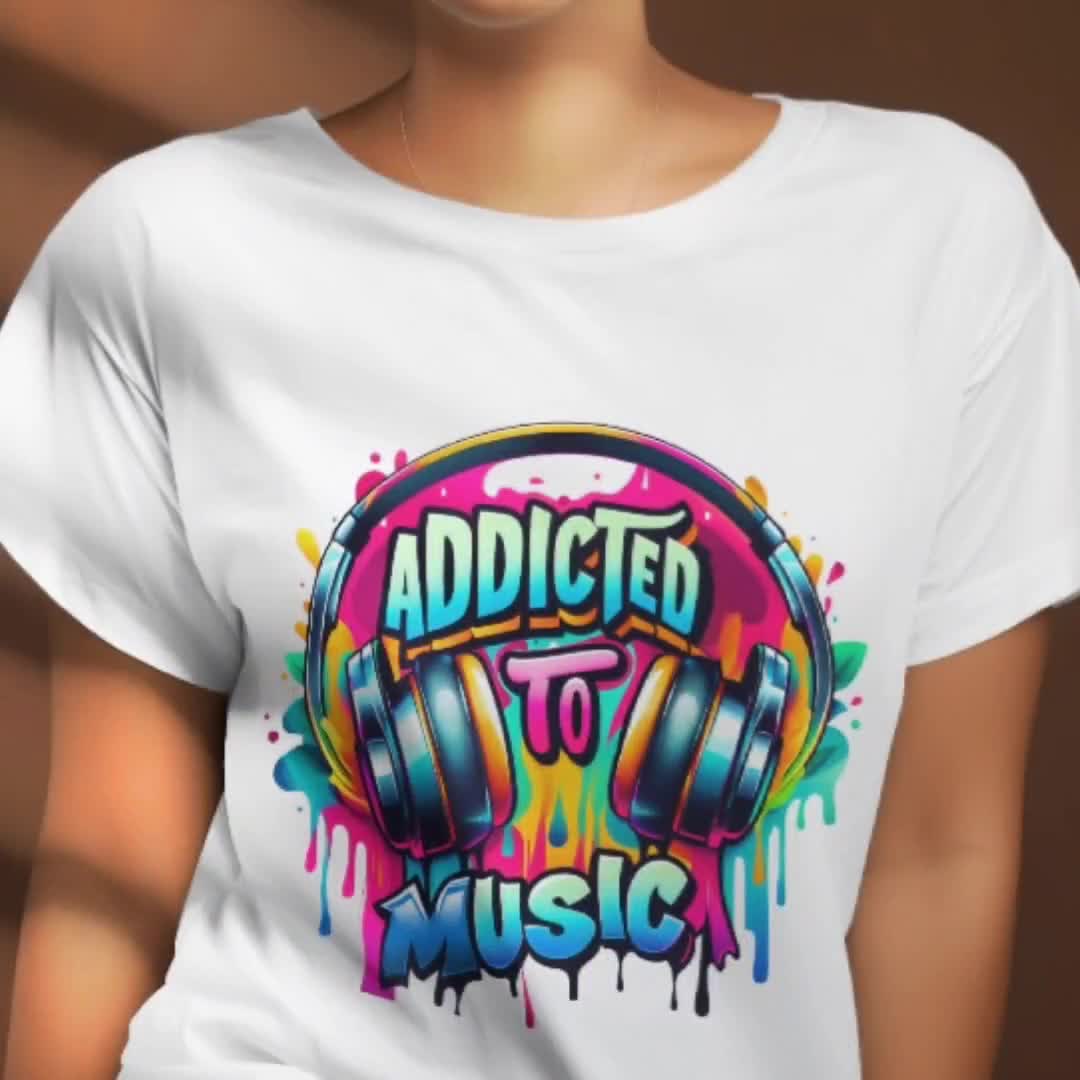 Addicted to Music Png, Graffiti Headphone Clipart, Urban