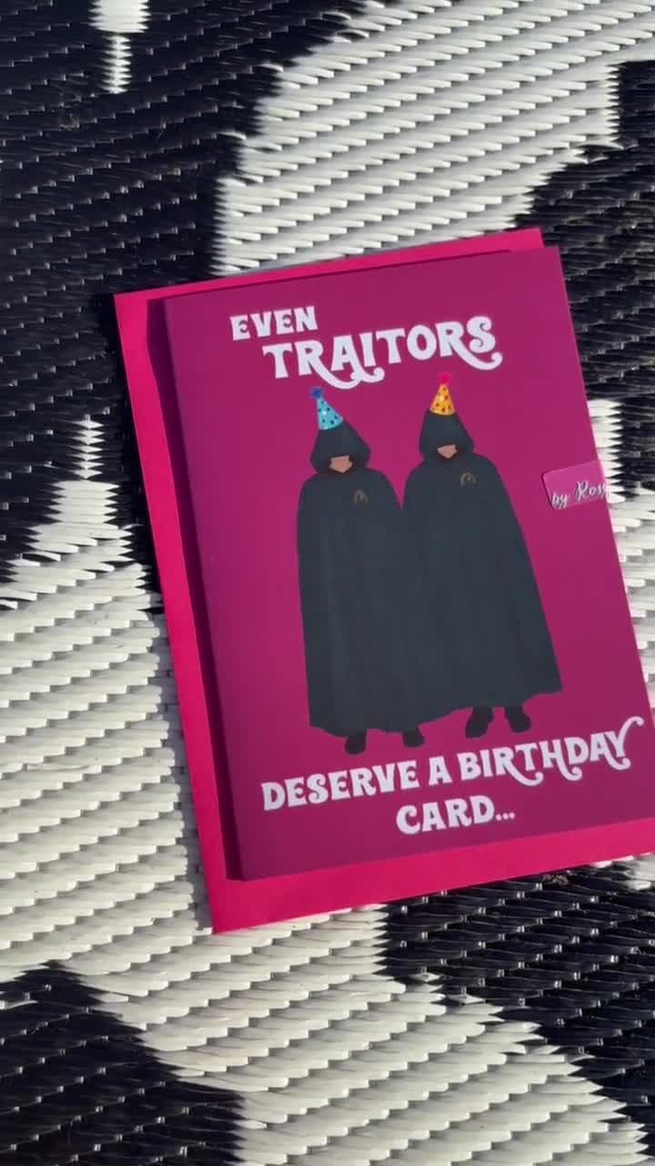 The Traitors Will Party Tonight Birthday Card | Funky Pigeon