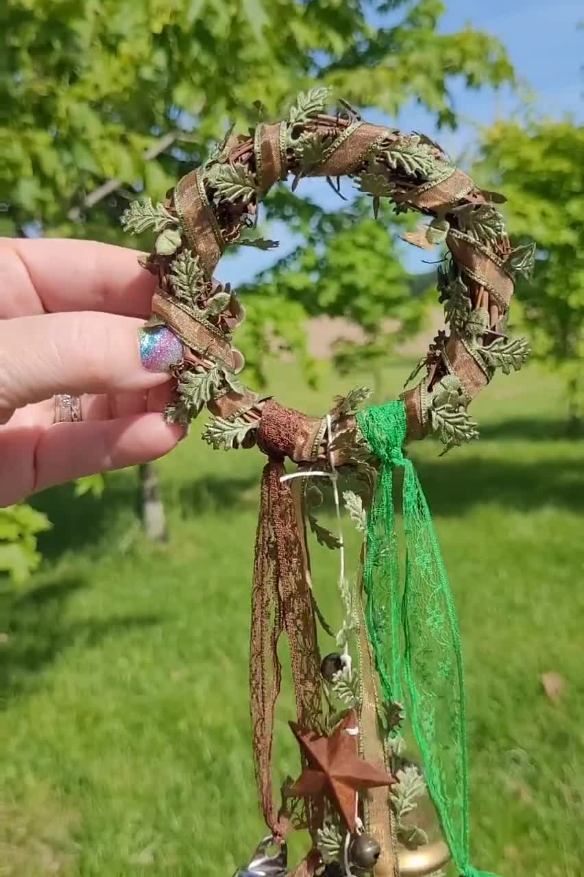Witches Bells Door Wreath, Handmade Witch Bells - Etsy