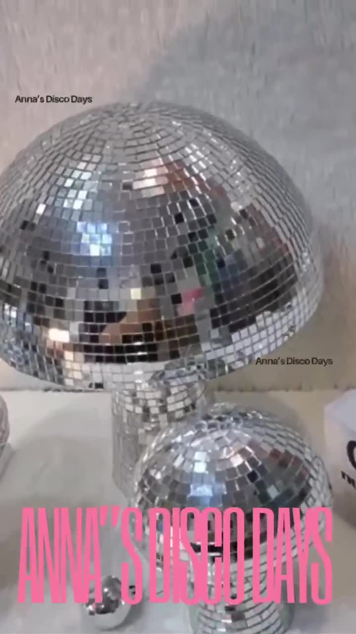 Pink Mushroom Disco Balls 