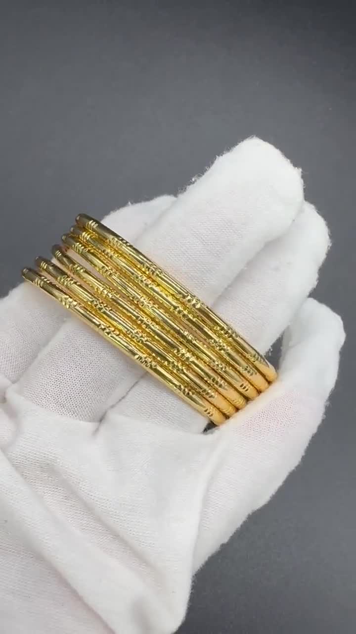 Sale 6 Piece Girls Size 4 14k Gold Filled 15mm Bangles