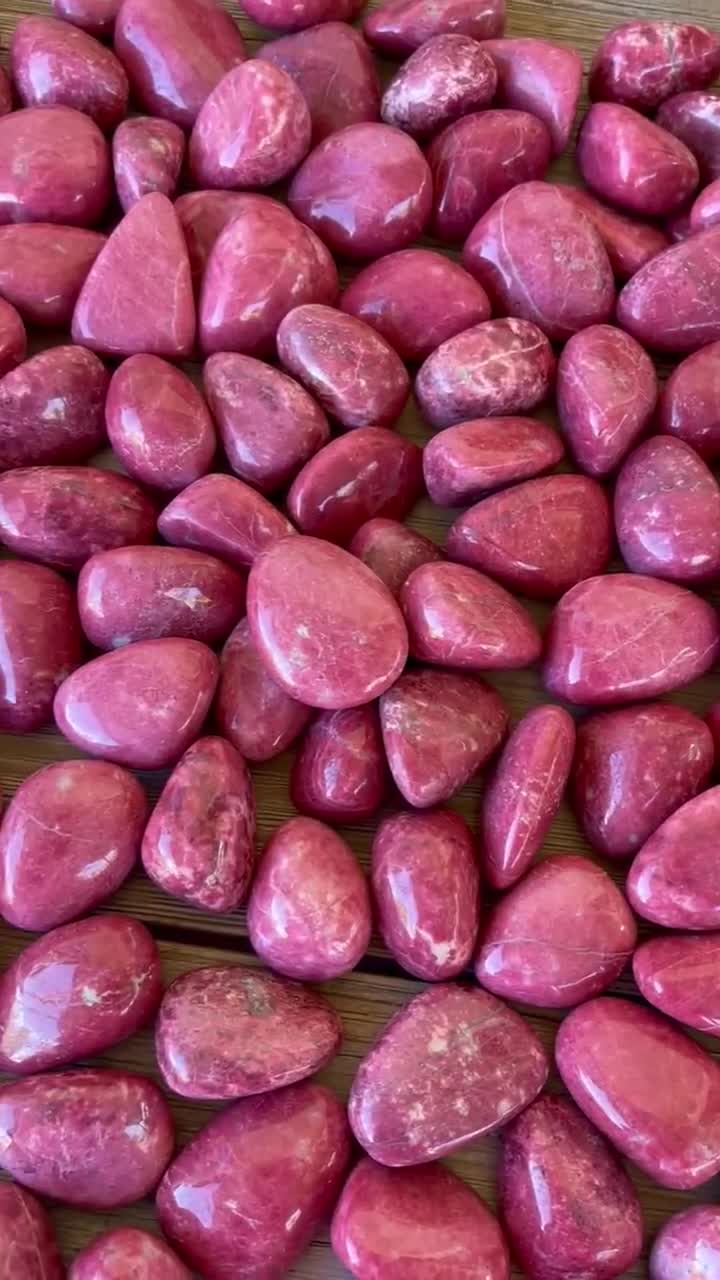 Thulite Tumbled Stone: Pink Zoisite Crystal (1-1.2 Inch) - Etsy