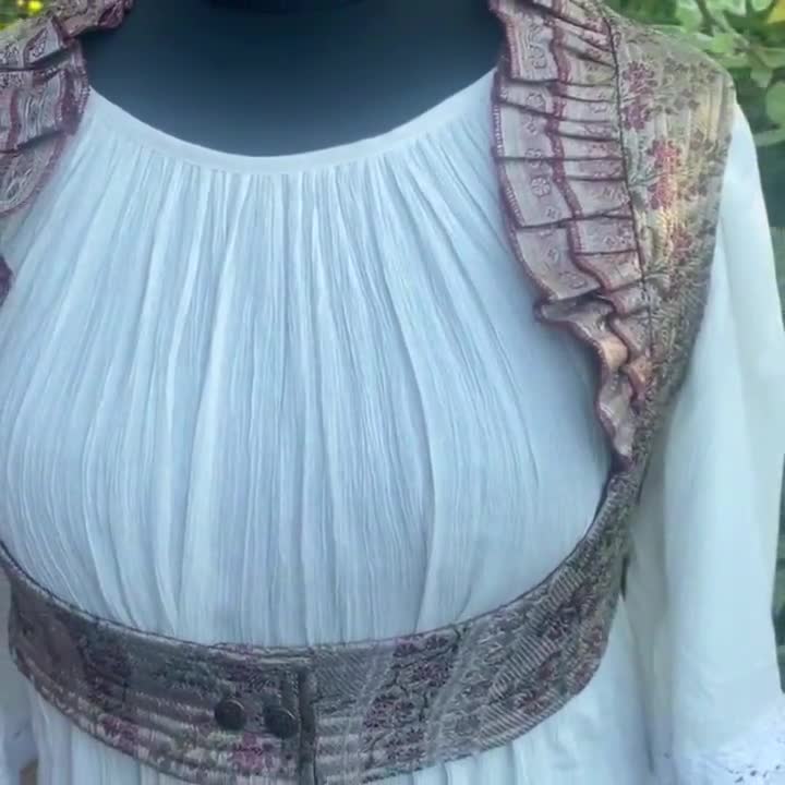 トップス S burlesque corset blouse Sari Silk Underbust Corset Top: Steampunk Burlesque Bodice (XXXL