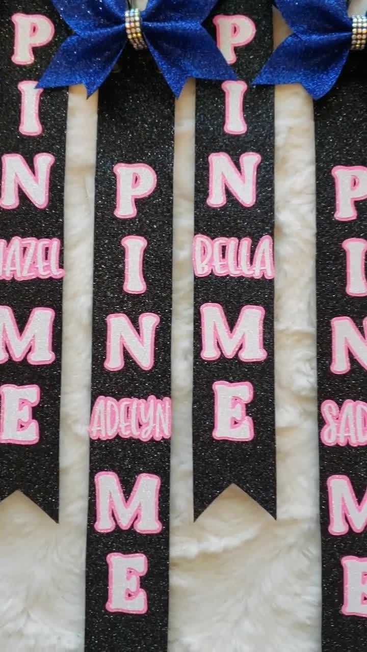 Pin Me Ribbon, Personalized Cheer Keychain, Multiple Color Options, Team  Discounts 