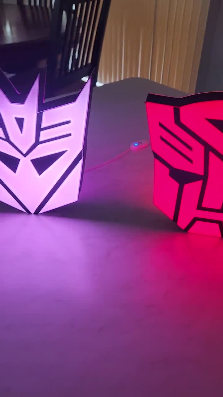 Transformers LED Light: Autobots & Decepticons Logo Bundle - Etsy