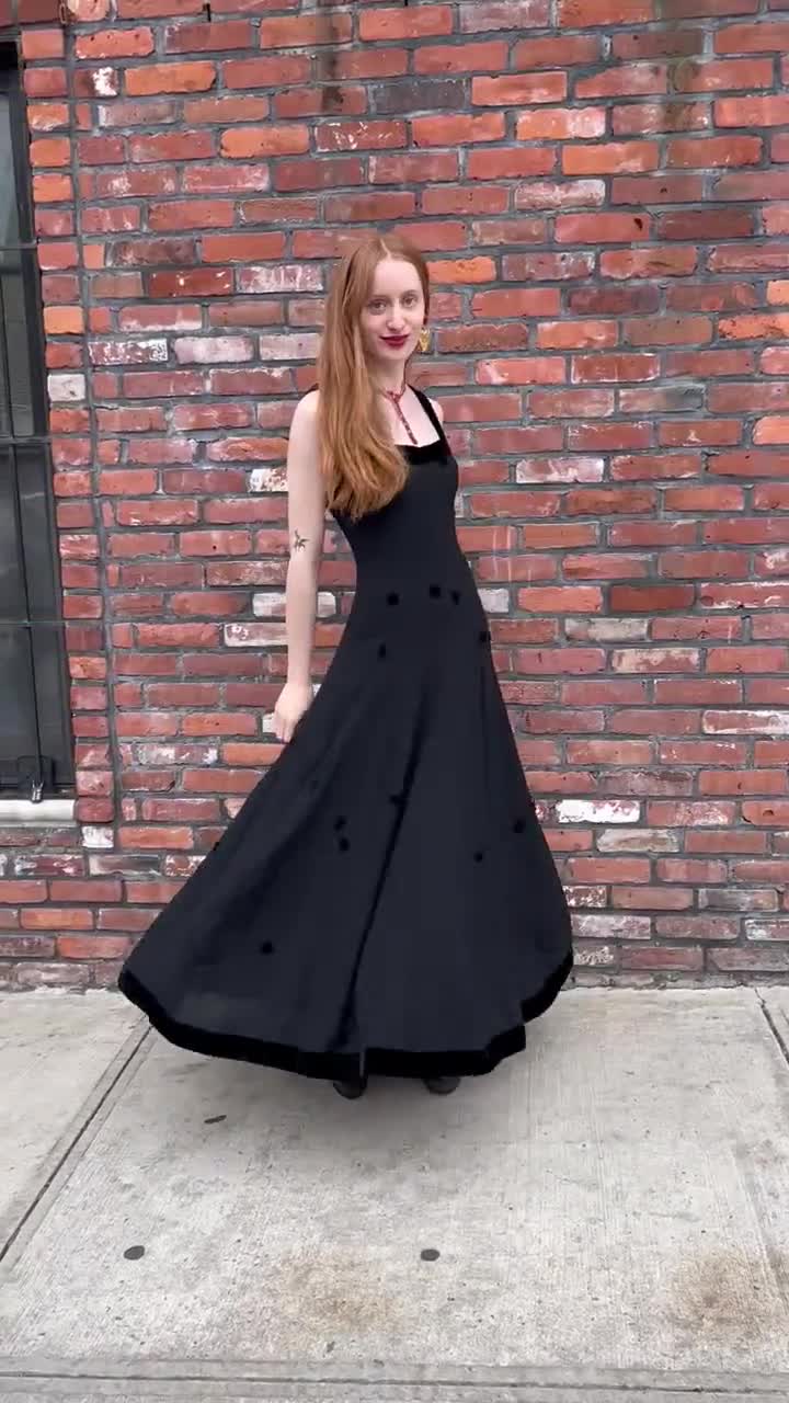 1990s Chanel Wool and Velvet Dress - Etsy