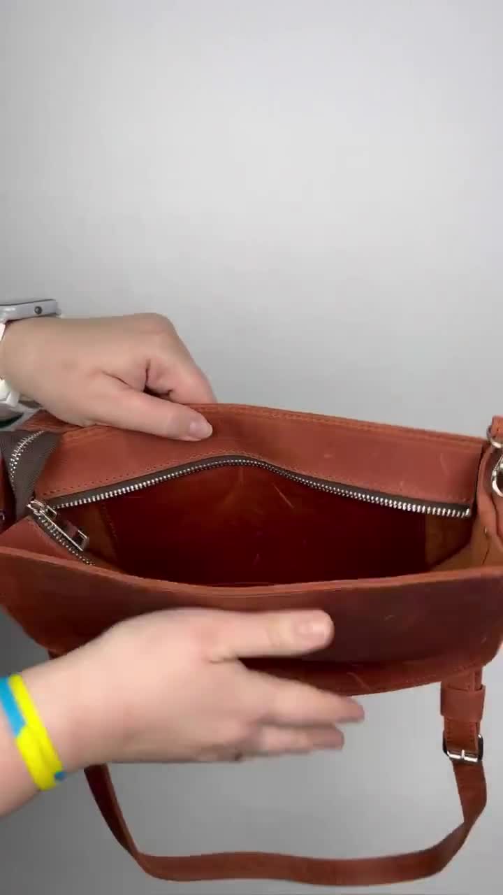 バッグ Vintage leather half moon hand bag Women's Maheki Embossed Leather Half Moon Bag - Bags - New