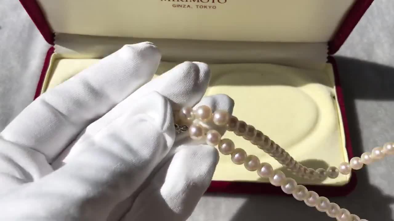 Sale Mikimoto Akoya pearl vintage necklace - Etsy 日本