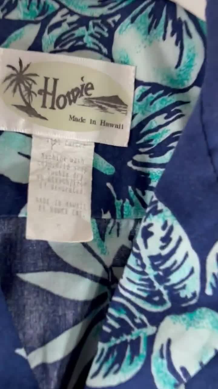 Vintage Howie Hawaiian Aloha Shirt: Cotton Blend, Floral Print