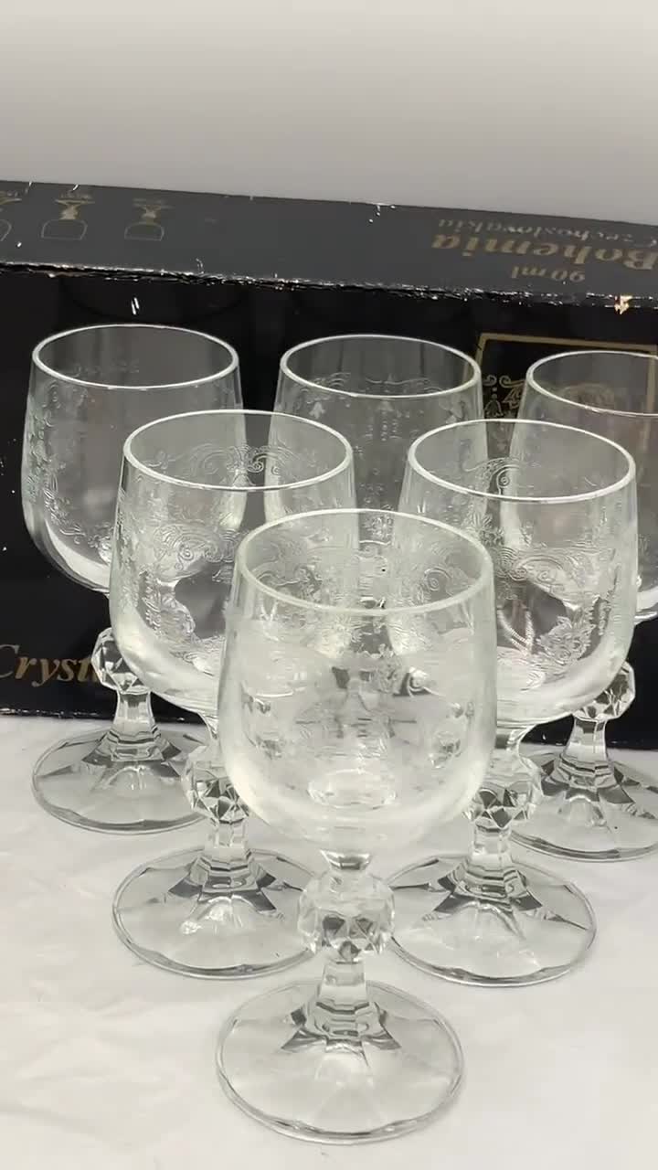 ボヘミア クリスタル シェリー グラス 90ml 箱入りセット