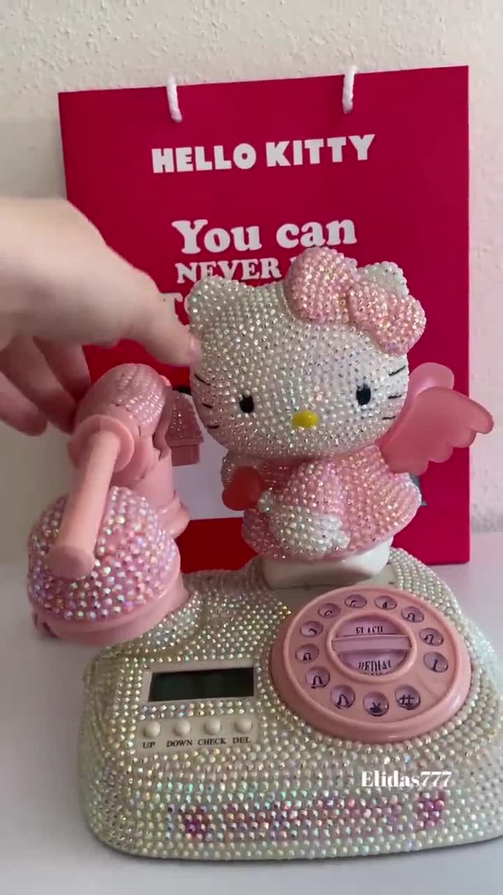 Bedazzled Hello Kitty Angel Landline Phone | Kawaii Collector's