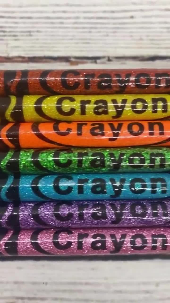 Custom Teacher Crayola Crayon Epoxy Pens 