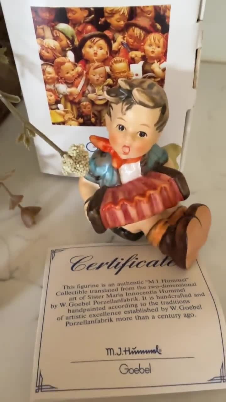 Vintage Goebel M.I. Hummel Figurine Boy With Accordion #734 Made